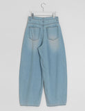 Ain Semi-Balloon Fit Wide Denim Pants