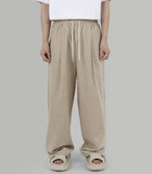 Banded Linen Wide Pants