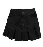 V mini pleats skirt