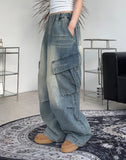 Lind Big Cargo Banding Denim Pants