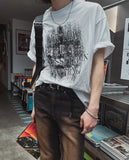 Grunge Nothing Printing Short Sleeve T-shirt