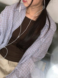 Hamiri Basic Pocket Check Long Sleeve Shirt