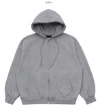 Scent brushed loose fit hood zip-up set