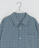 [unisex] Fusile Check Over Short Sleeve Shirt