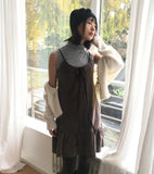 Kum Velvet Ribbon Frill Mini One Piece