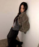 Dri Collar Fur Fluffy Jacket