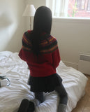 Pommel Nordic Loose Fit Round Knit