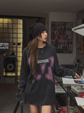 Butterfly Printed Oversized Fit Sweatshirt