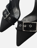 Fray Cotton Stiletto Heel