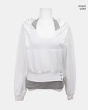 [Sweatshirt + Halterneck set] Doe Layered Holder Neck Sweatshirt
