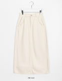 Munnell brushed pocket long skirt