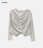 Front frill cardigan
