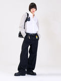 CHECK FABRIC MIX SHIRT