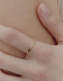 Truly Essence 14K Cross Pave Ring