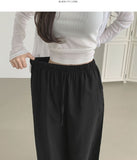 Linen Banding Wide Pants