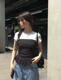 Kaon Two Belt Leather Big Shoulder Bag