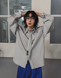 [LANARCH] Eckley Stripe Tie Shirt