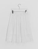 Cucar Lace Layered Banding Midi Skirt