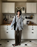 Flare loose fit linen shirt