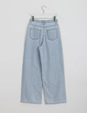 Fita summer wide banded denim pants