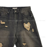 Heart Destroyed Bermuda Pants