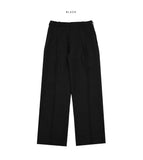 Rump Linen One-Tuck Wide Pants