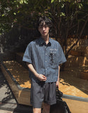 ENZ STRIPED HALF SHIRT