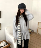 Peuon Layered Frill Button Knit