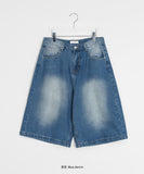 [unisex] Pchu Washing Denim Bermuda Pants