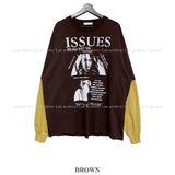 Make color matching layered long sleeve t-shirt
