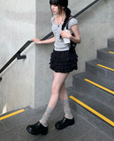 Lit Tiered Mini Skirt Pants