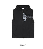 Seventh Lettering Hooded Zip-Up Vest