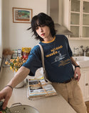 Bedy color matching loose fit short sleeves