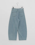 Pesilmo Stitch Denim Balloon Wide Pants