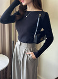 Kemi Boatneck Ribbed Knit