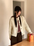 Mohen Waffle Wood Duffel Knit Cardigan