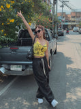Floy One-Tuck Raw Wide Pants