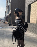 Krong Fleece Leather Mini Backpack