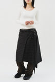 (W) Rier Checked Wool Skirt