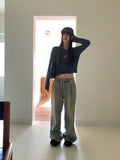 Gwen Cable V-neck Angora Knit