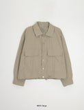 Pinjeton Snap Button Wind Collar Jacket