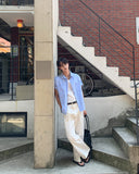 Port One Tuck Bio Cotton Slacks