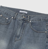 Organic wide denim pants