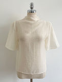 Elvi See-through Layered Half-Neck Blouse