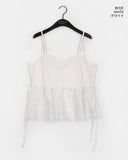 Abing Lace Ribbon Strap Tulip Heart Sleeveless