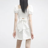 Webit Shirring Puff Dress