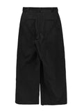 Unbalanced pintuck cotton pants