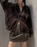 Block Leather Cargo Miniskirt