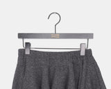 For Unbalanced Banding Layered Midi Skirt