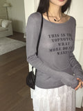 tiptoe loose fit see-through long-sleeved T-shirt
